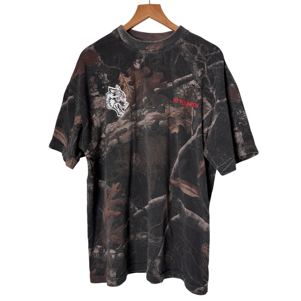 Darc Sport Wolves Forever No Weapon Camo Skeleton Graphic Tee Shirt Mens XL